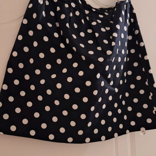 Skirt short dark blue polka dot used size M