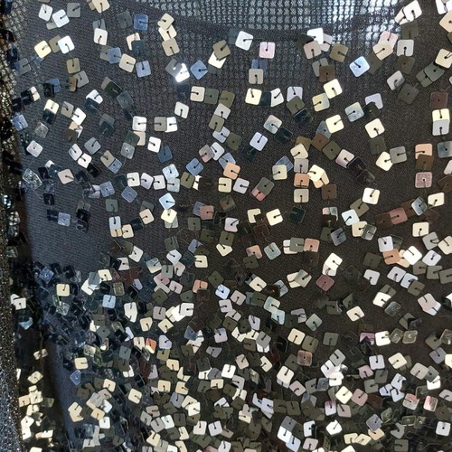 Long-sleeve blouse used with sequins black