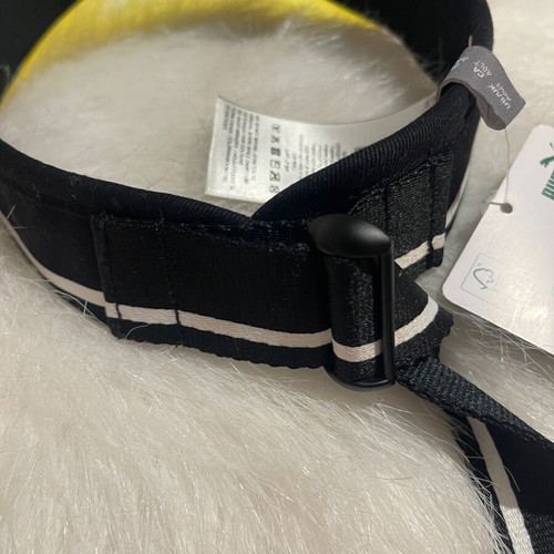Puma visor cap new with tags, black and yellow transparent