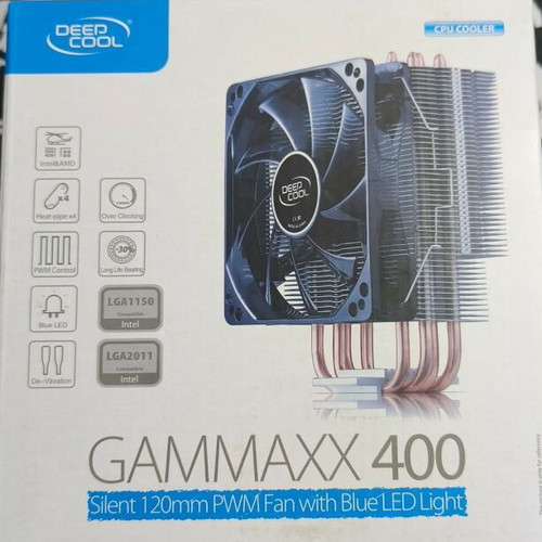 Deepcool GAMMAXX 400 new CPU cooler with 4 heatpipes and blue LED