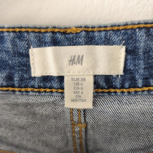 H&M classic dark blue denim shorts size 38 like new