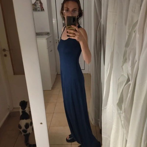 Maxi navy blue dress like new Naiba, size S