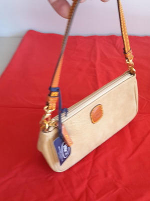 Bric's women's handbag like new, beige suede