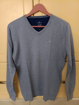 Tom Tailor men's knitted sweater light blue, like new, size M