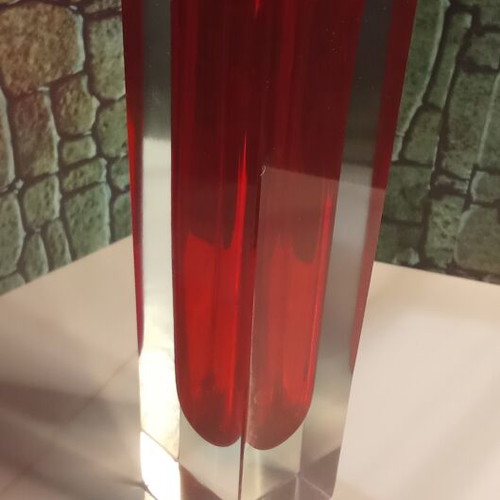 Vintage Murano Vase Sommerso style by Alessandro Mandruzzato used