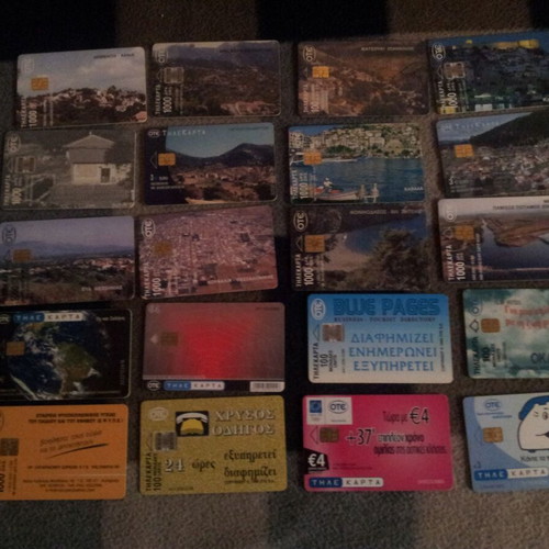 Phone cards used, pack of 20 pieces