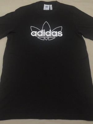 Adidas short-sleeve shirt like new, size Medium, black and white