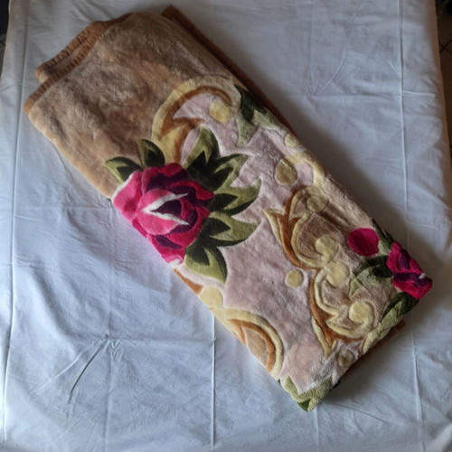 Double blanket used, warm and heavy for double bed