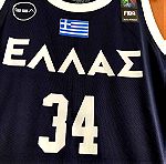  Giannis Antetokounmpo Εμφάνιση - Φανέλα Εθνικής Ελλάδος Μπάσκετ GSA μέγεθος Medium μπλέ