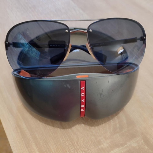 Prada Sport Sunglasses men's new with blue gradient lenses