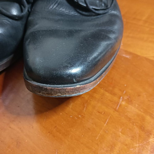 Leather men's shoes size 42 black used