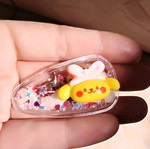 Κλιπ μαλλιών με χρυσόσκονη Pompompurin της Sanrio και mystery card καινούργιο