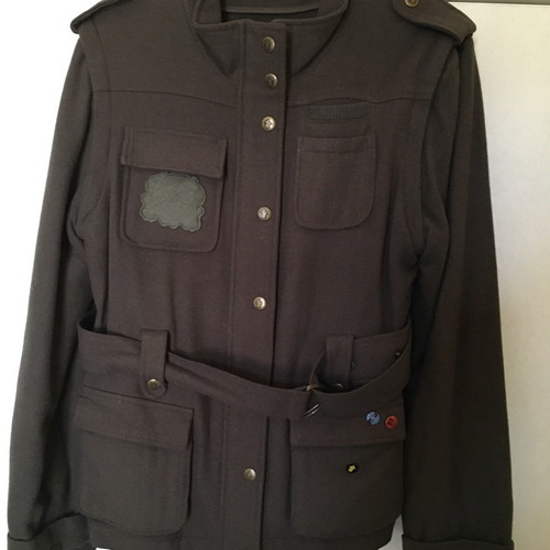 Criminal wool parka used, military style, size L