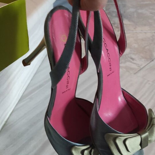 Branded sandals used, size 39.5, blue and green