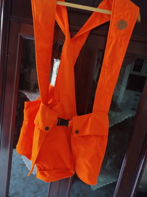 Hunting orange vest with suspenders ZARK HELLAS new