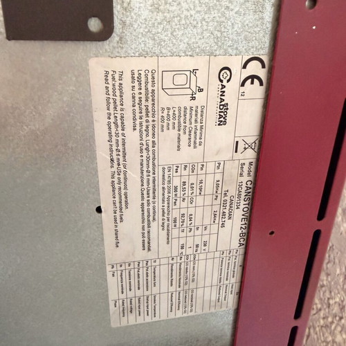 Pellet stove used with damage
