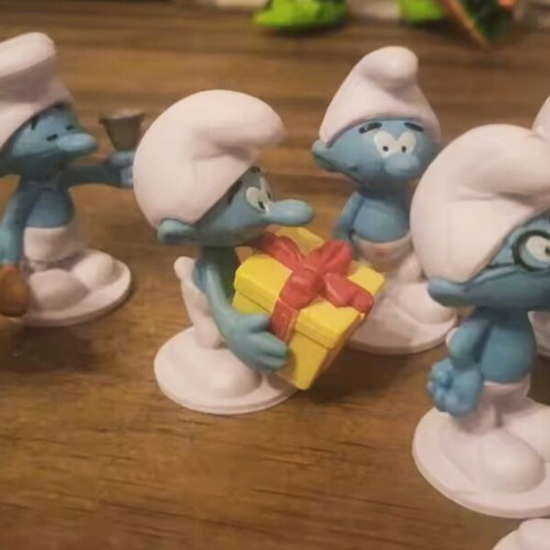Smurfs Collection New, 12 Handmade Hand-Painted Figures