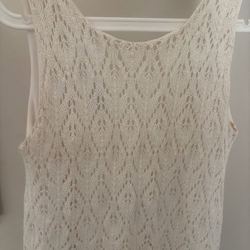 White knitted dress Moutaki used, size M/L