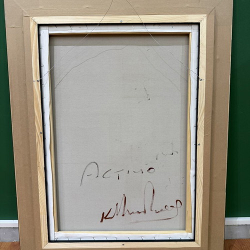 Πίνακας Κ. Μανωλάτος μεταχειρισμένος, κορνιζαρισμένος, θέμα δρόμος