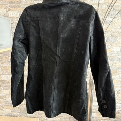 Velvet leather women's jacket like new, black, size S
