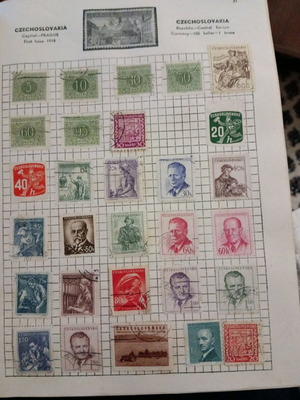 Czechoslovakia stamps used, collection of 29 pieces