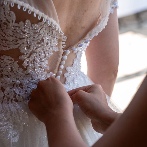 Wedding dress like new, size L/40/12, white