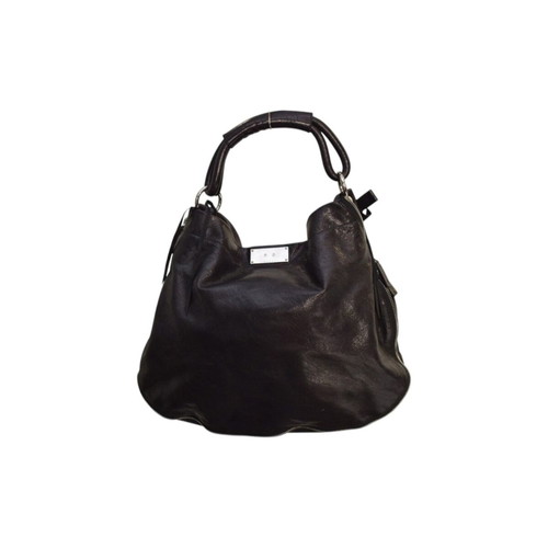 Marni Zip Around Hobo Shoulder Bag like new, black distressed crackle leather