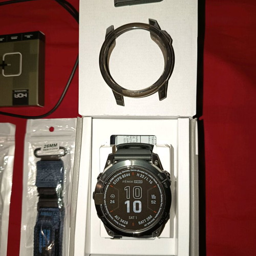 Garmin Fenix7X Pro Sapphire Solar Titanium Carbon Gray DLC 51mm like new