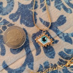 Evil Eye Necklace with Handmade Miyuki Beads, Stainless Steel Chain
