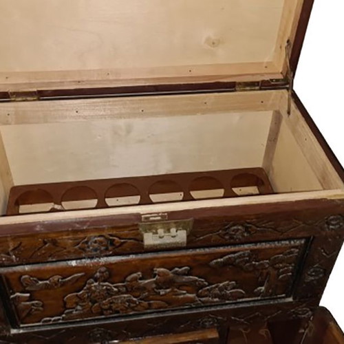 Bar furniture used handmade carved with storage space