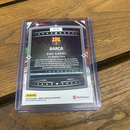 Origins Euroleague Pau Gasol Base Set Blue Prizm card 2025-26 new