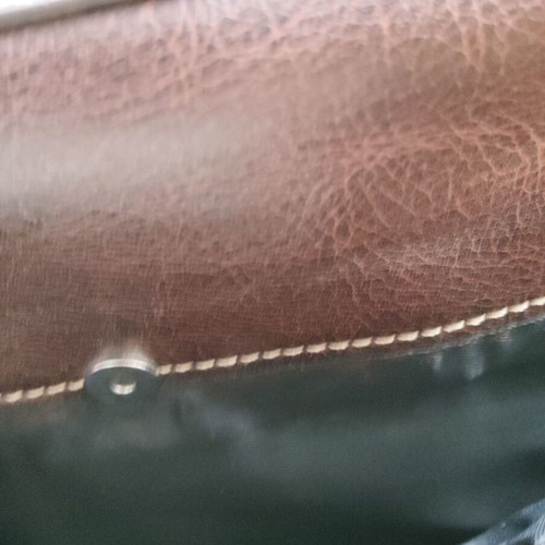 TUMI brown leather business bag like new