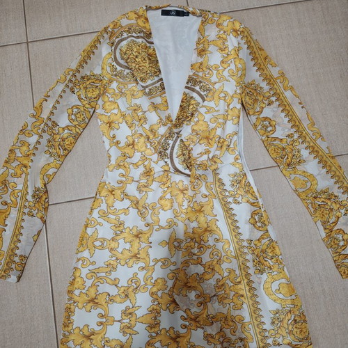 Dress with yellow floral pattern, EU36 small
