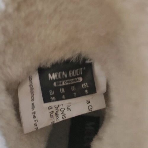 Moon Boot boots used, suede with shearling lining, size 39