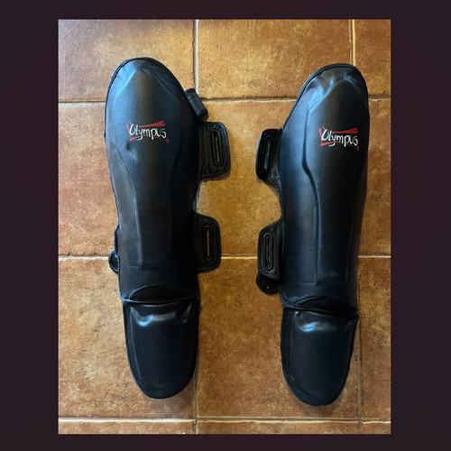 Force1 20oz and Olympus 12oz gloves set with shin guards, shorts, and groin guard like new