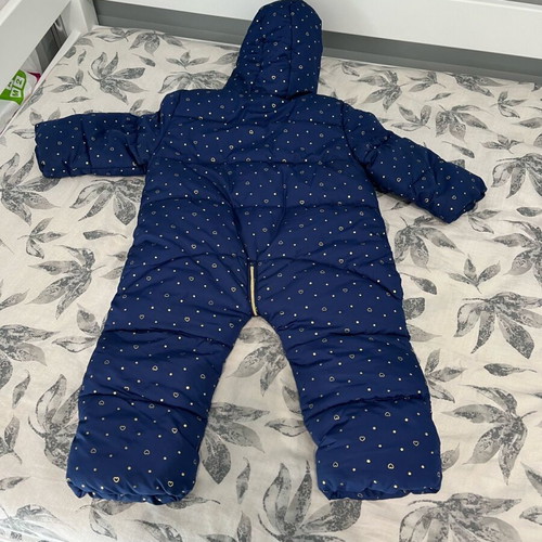 Tex Baby 18-Month Overall Exit Suit new, dark blue with gold details