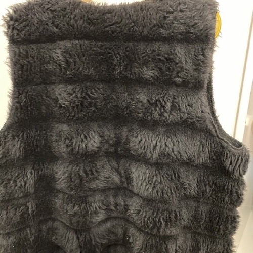 Synthetic fur like new, black, size S-M