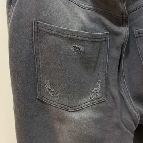 Jean SugarFree 100% cotton used with rips and faded areas, elastic waist, grey