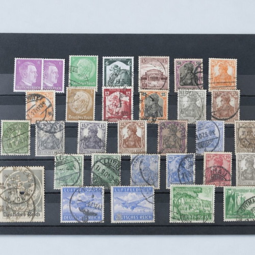 German Reich stamp collection used, 30 collectible pieces