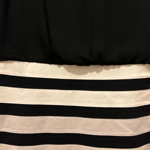 EXPRESS, blue organza top, and striped bottom. Size S/P.