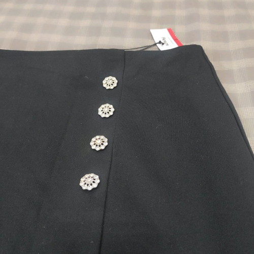 Midi black skirt new with silver buttons