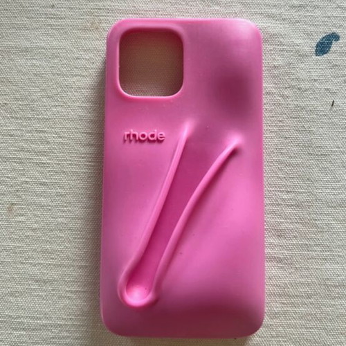 Rhode silicone phone case for iPhone 13 Pro Max, fuchsia
