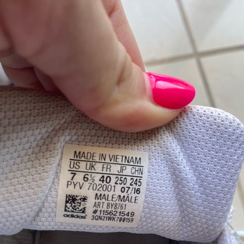 Adidas sneakers used, size 40, white and silver