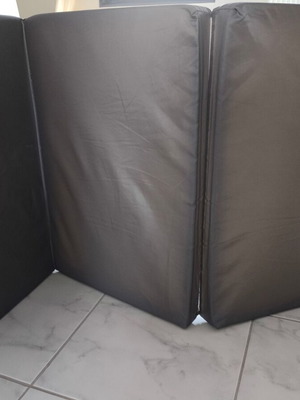 Honeybaby folding playpen mattress grey brown 118x59x5cm