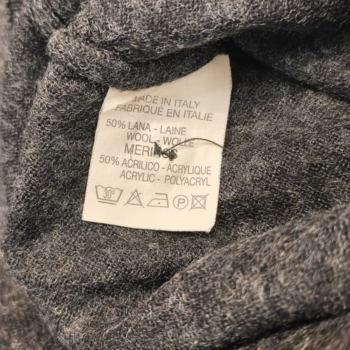 Navy & Green knitted polo shirt medium size gray like new