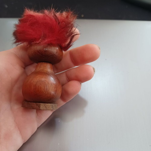 Troll wooden figure used, Danish 1960s teak wood