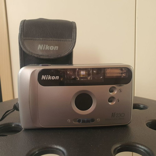Nikon AF230 camera used with 29mm lens and case