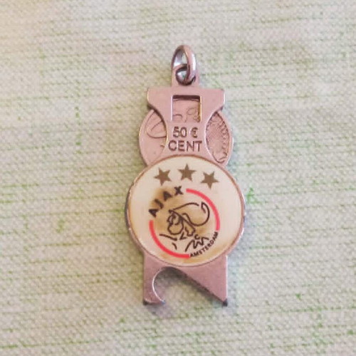 AFC Ajax Keychain Bottle Opener and Cart Token like new