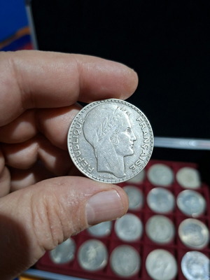 Large silver coin of France used