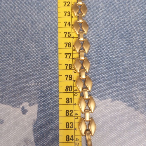 Vintage women's metal chain belt, matte gold